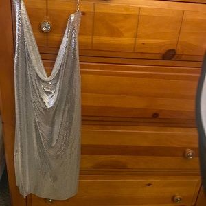 Silver Chainmail dress, NWT